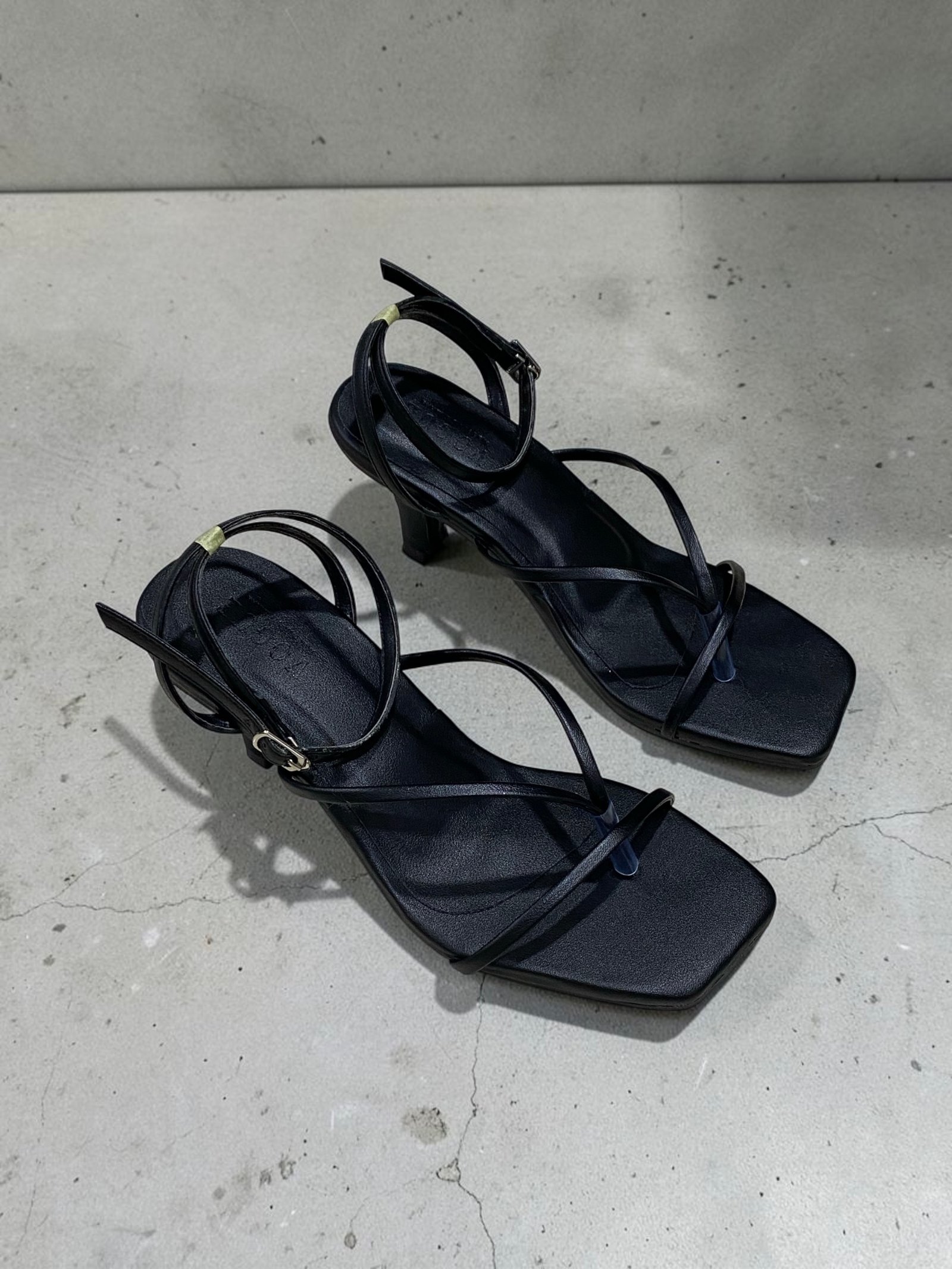 Anny Black Strapy Heel