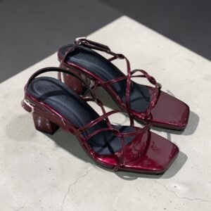 Bella Burgundy Sandal Heel