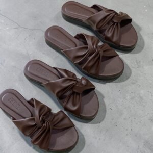 Cross Knot Dark Coffee and Black Mix Wedge