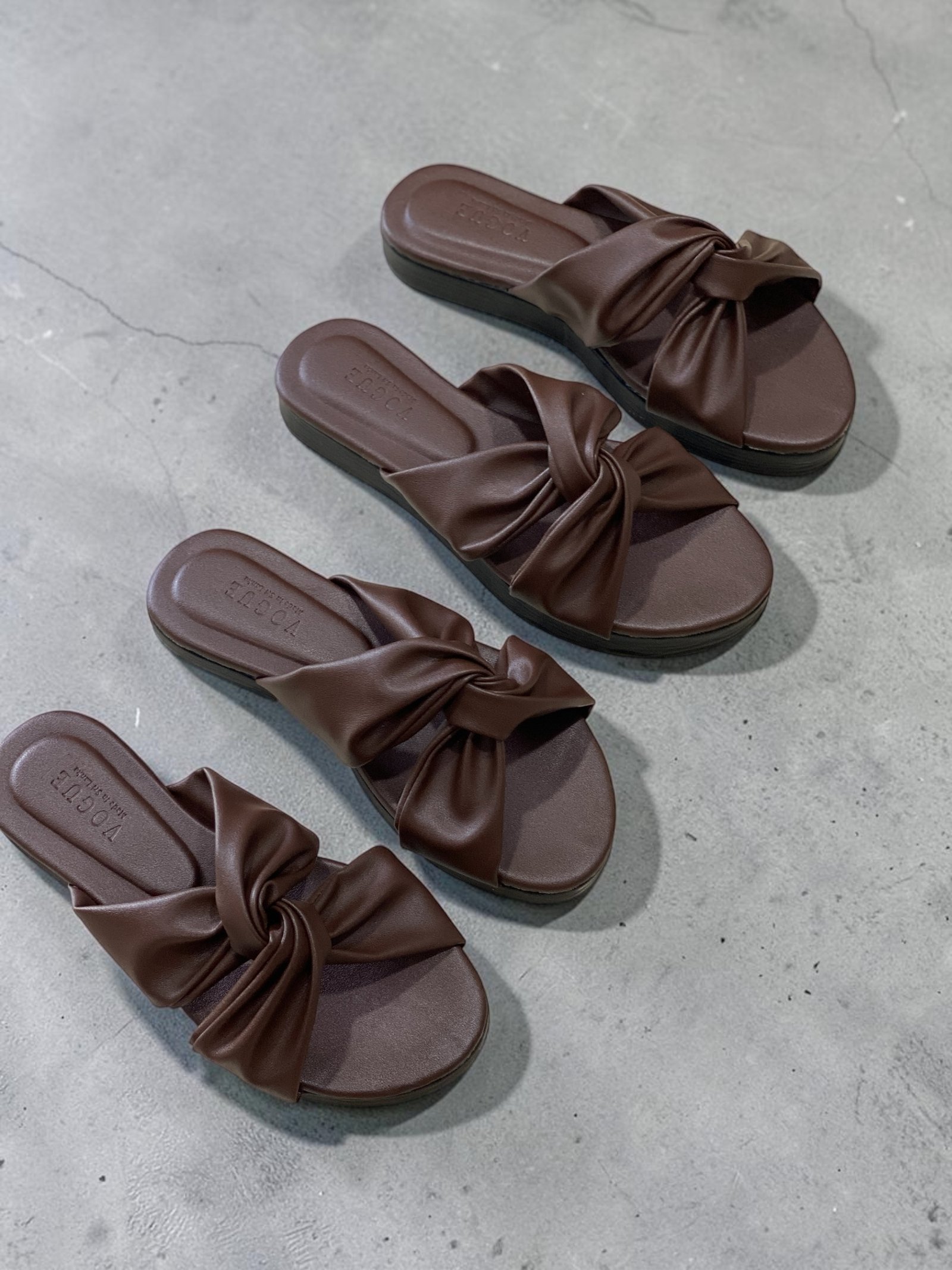 Cross Knot Dark Coffee and Black Mix Wedge