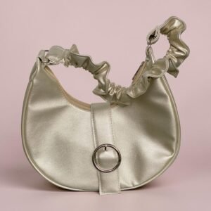 Gold Scrunchie Hobo Bag