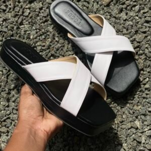 White Cross Wedge Slider