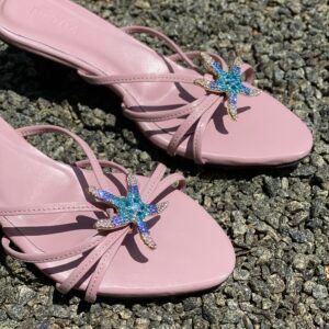 Late Summer Baby Pink Star Fish Fashion Heel